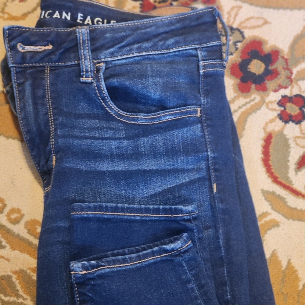 American Eagle Jeggings Next Level Stretch Size 12 S Blue